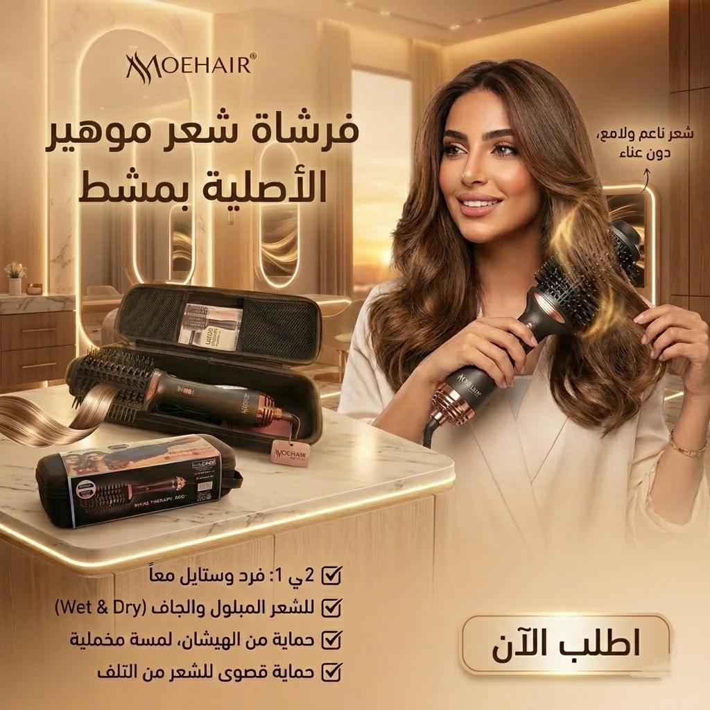 فرشاة شعر موهير الأصلية بمشط